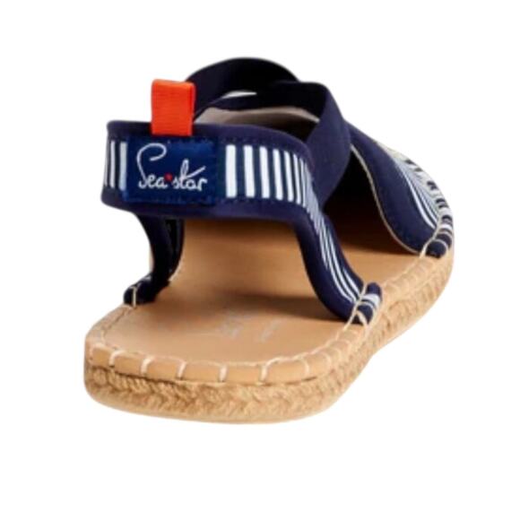 Sea Star Mariner Seafarer Slingback Blue and White Stripe Size 8 - Picture 6 of 10